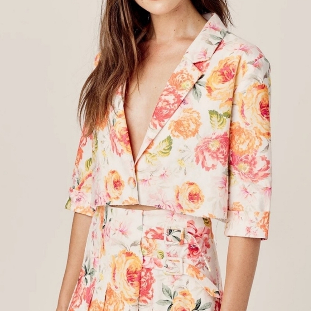 New!For‎ Love and Lemons Julep Cropped Blazer
